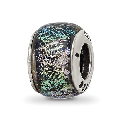 Sterlingsilber Reflections Regenbogen Dichroic Glas Perle