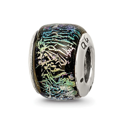 Sterlingsilber Reflections Regenbogen Dichroic Glas Perle