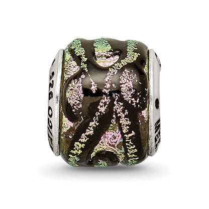 Sterlingsilber Reflections Rosa Dichroic Glas Perle