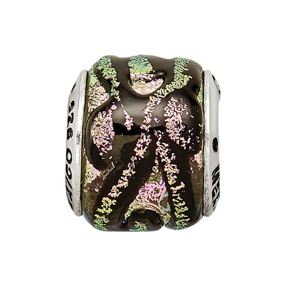 Sterlingsilber Reflections Rosa Dichroic Glas Perle