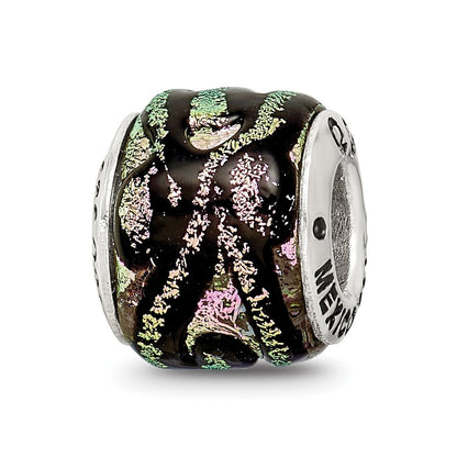 Sterlingsilber Reflections Rosa Dichroic Glas Perle