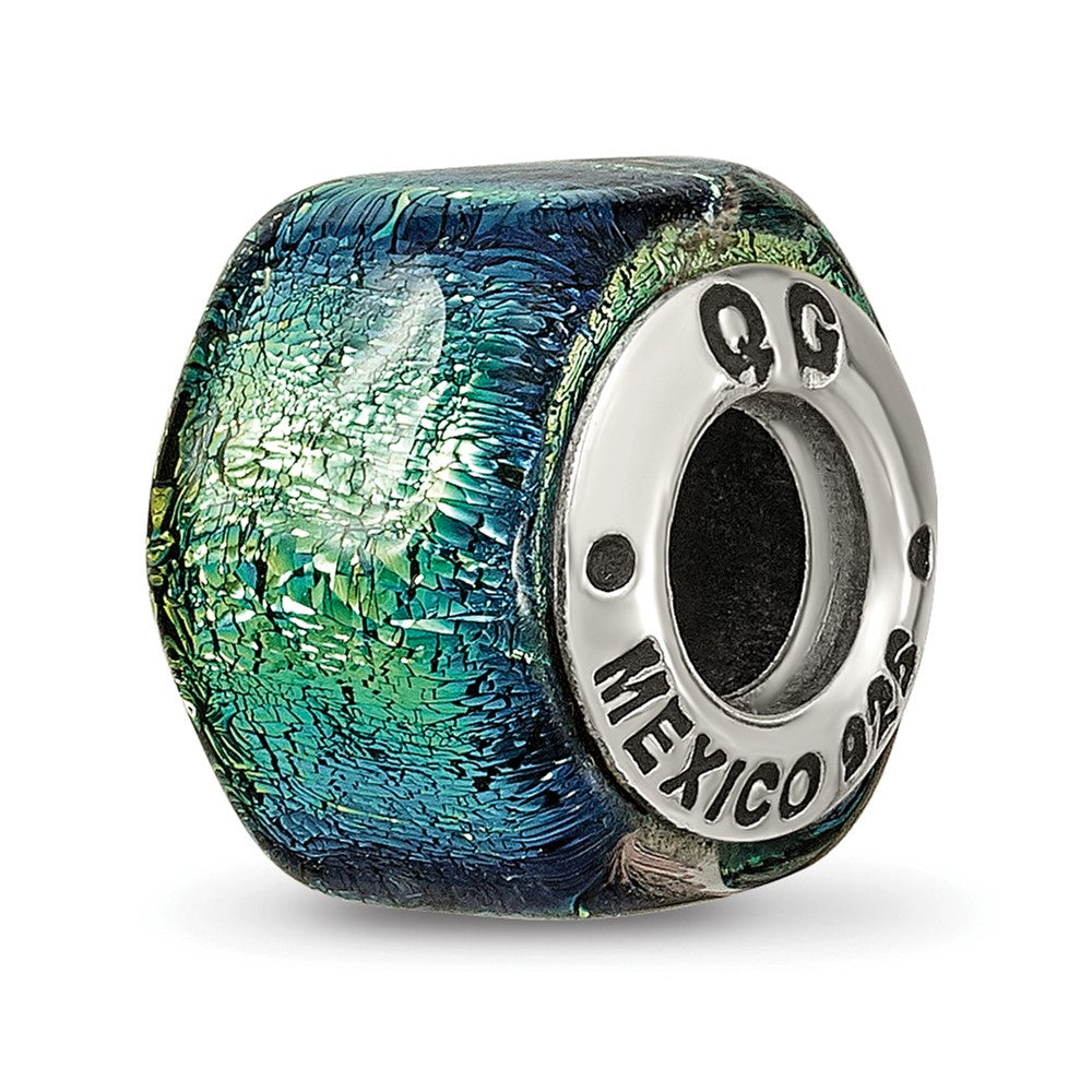 Sterlingsilber Reflections Gelb Dichroic Glas Perle