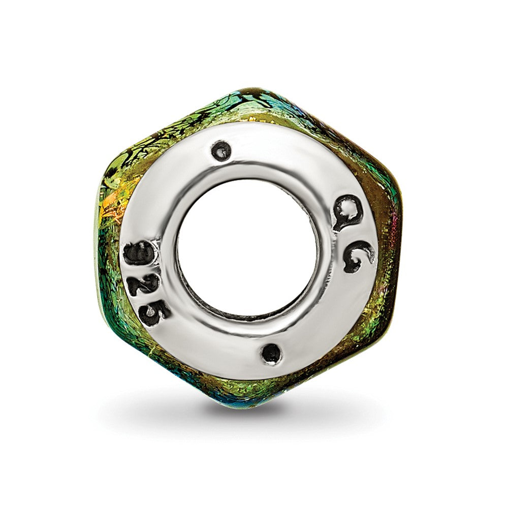 Sterlingsilber Reflections Regenbogen Dichroic Glas Perle