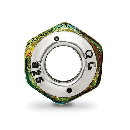 Sterlingsilber Reflections Regenbogen Dichroic Glas Perle