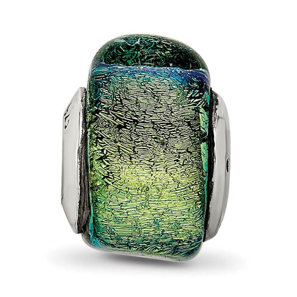 Sterlingsilber Reflections Gelb Dichroic Glas Dreieck Perle