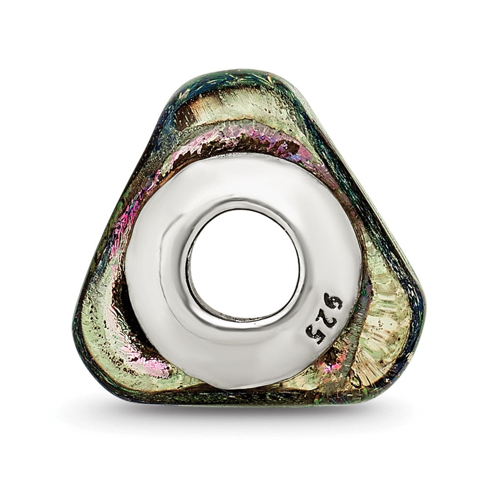 Sterlingsilber Reflections Regenbogen Dichroic Glas Dreieck Perle