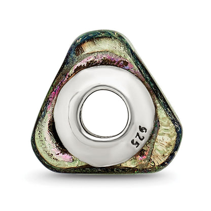Sterlingsilber Reflections Regenbogen Dichroic Glas Dreieck Perle