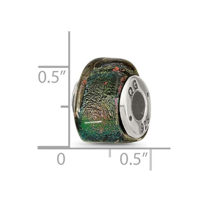 Sterlingsilber Reflections Regenbogen Dichroic Glas Dreieck Perle