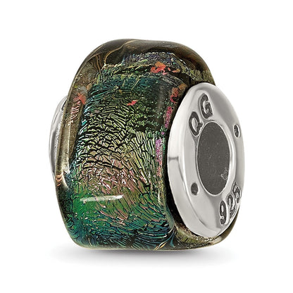 Sterlingsilber Reflections Regenbogen Dichroic Glas Dreieck Perle