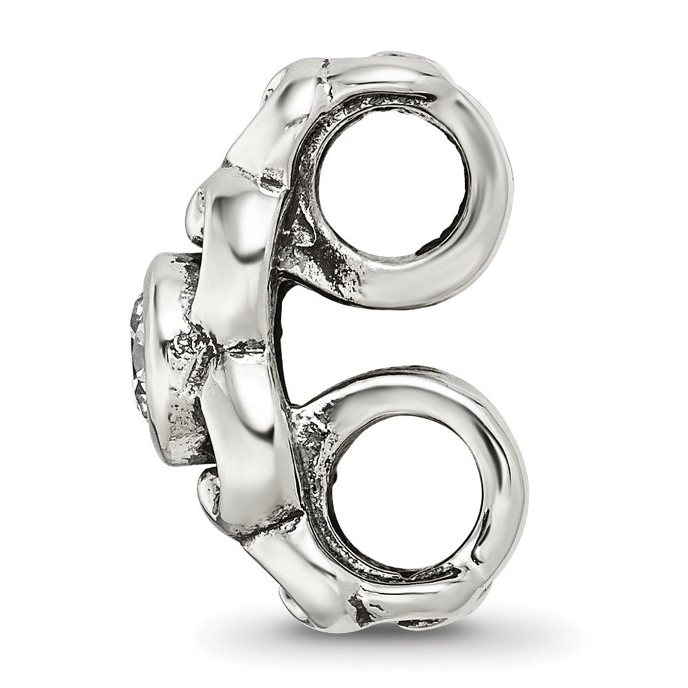 Sterlingsilber Reflections Zirkonia Connector Perle