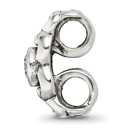 Sterlingsilber Reflections Zirkonia Connector Perle