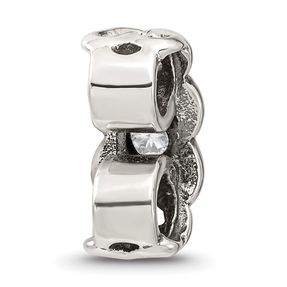 Sterlingsilber Reflections Zirkonia Connector Perle