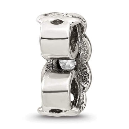 Sterlingsilber Reflections Zirkonia Connector Perle