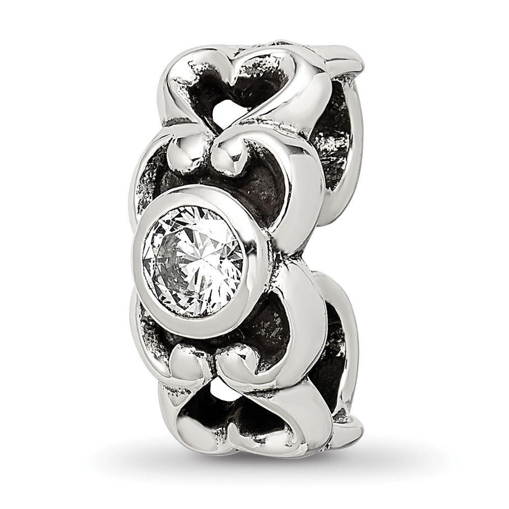 Sterlingsilber Reflections Zirkonia Connector Perle
