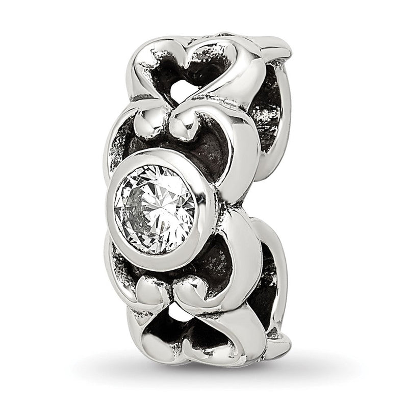 Sterlingsilber Reflections Zirkonia Connector Perle