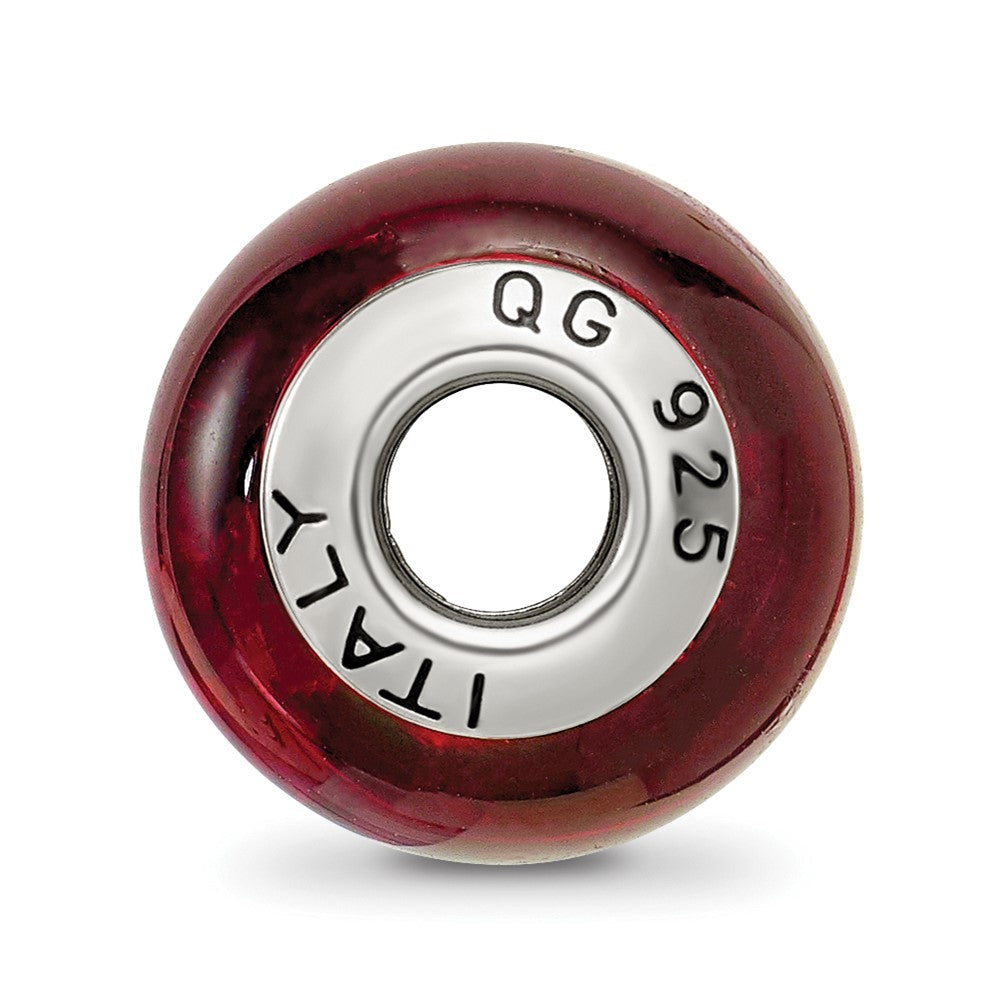 Sterlingsilber Reflections Rot/black Italienisch Murano Perle