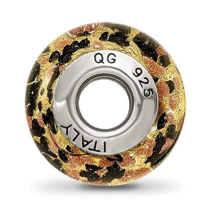 Sterlingsilber Reflections Gelb/gold/black Italienisch Murano Perle