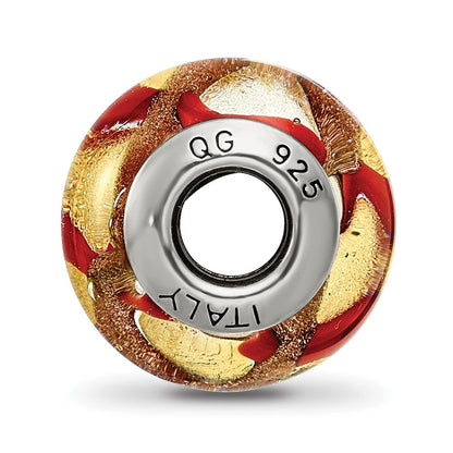 Sterlingsilber Reflections Gelb/gold/red Italienisch Murano Perle