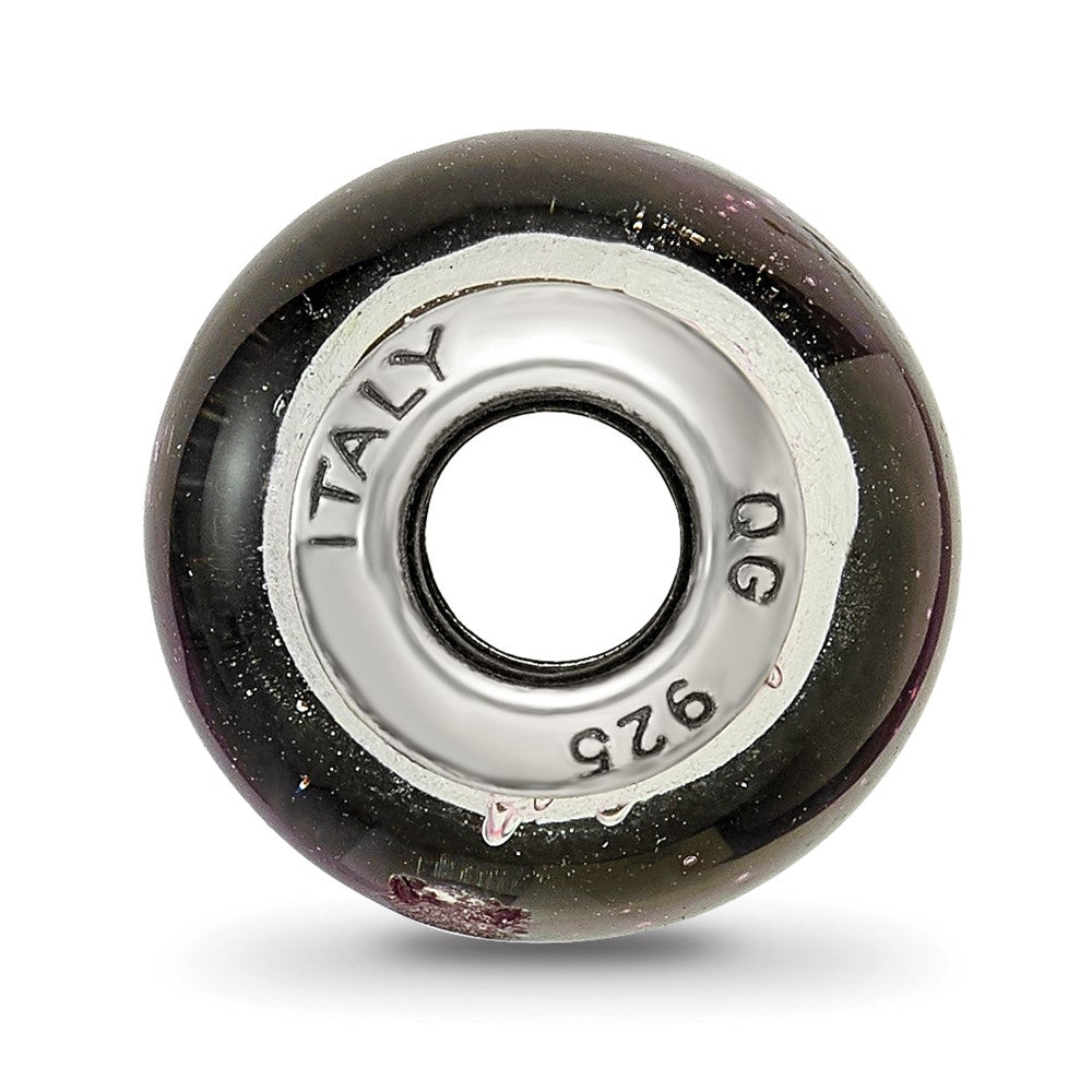Sterlingsilber Reflections Rosa/black Italienisch Murano Perle
