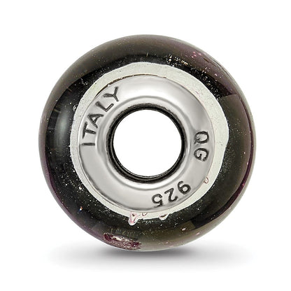 Sterlingsilber Reflections Rosa/black Italienisch Murano Perle