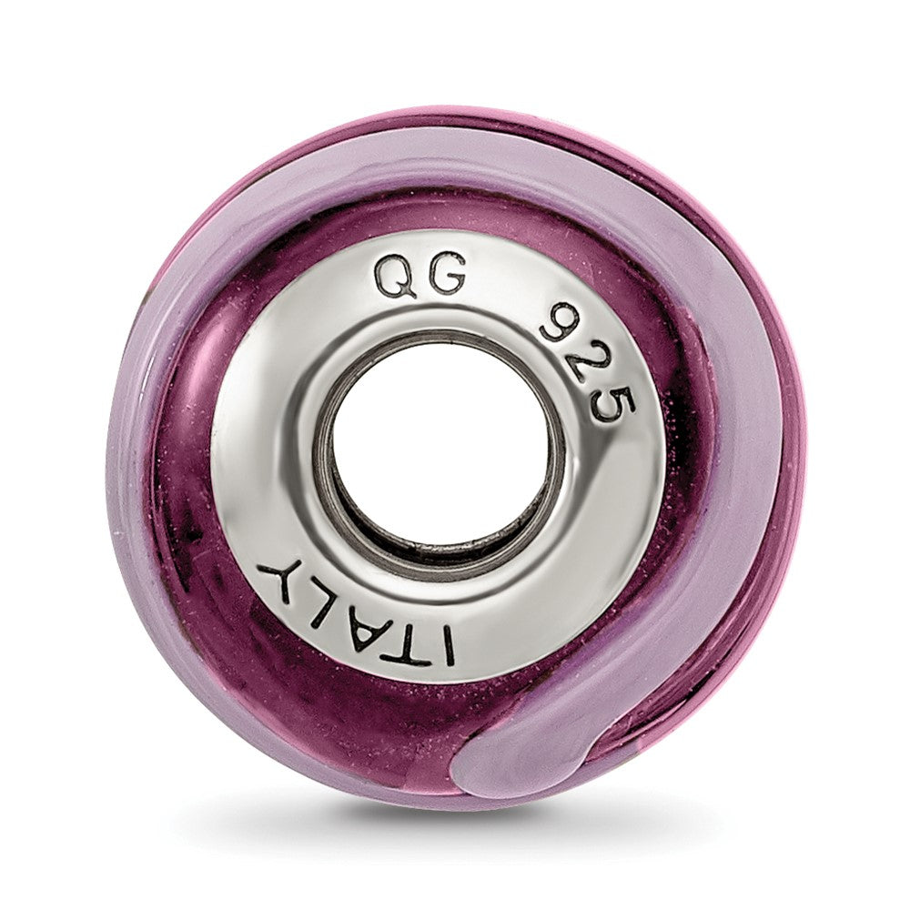 Sterlingsilber Reflections Lila/pink Italienisch Murano Perle