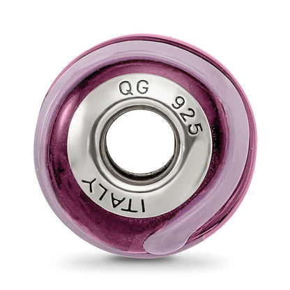 Sterlingsilber Reflections Lila/pink Italienisch Murano Perle