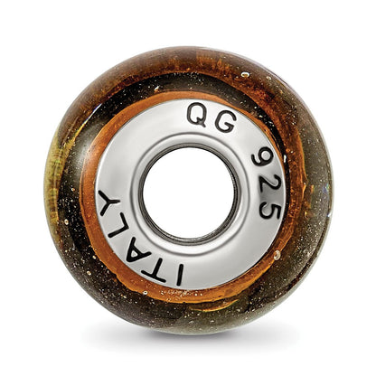 Sterlingsilber Reflections Gelb/gold/black Italienisch Murano Perle