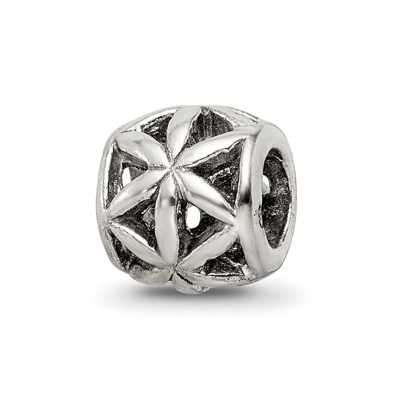 Sterlingsilber Reflections Blumen Ausgeschnitten Bali Perle