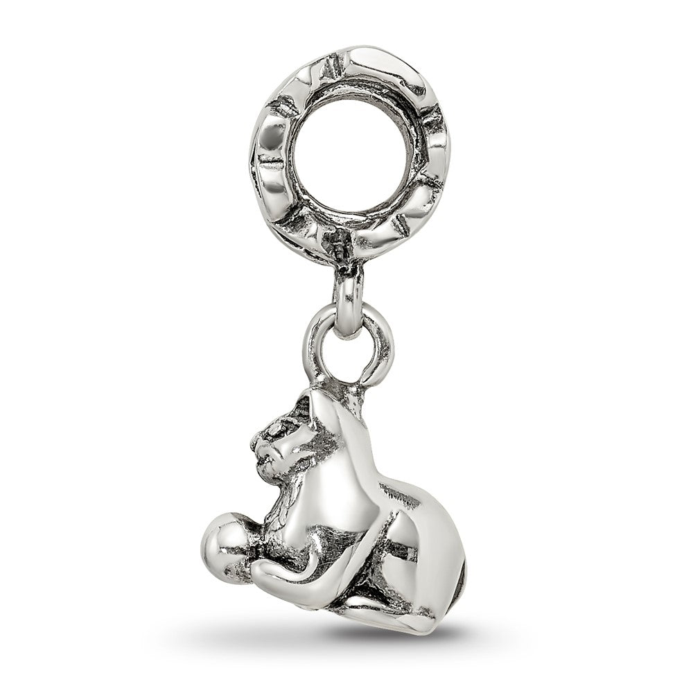 Sterlingsilber Reflections Kitten mit Kugel Hängend Perle