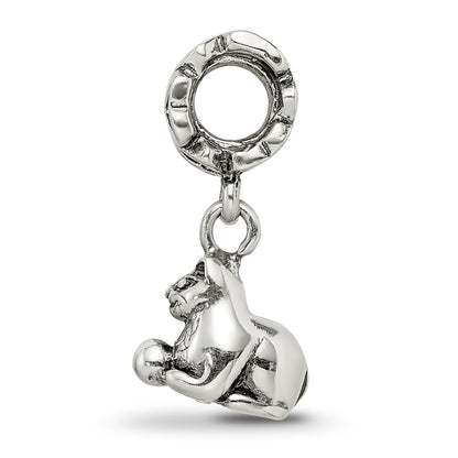 Sterlingsilber Reflections Kitten mit Kugel Hängend Perle
