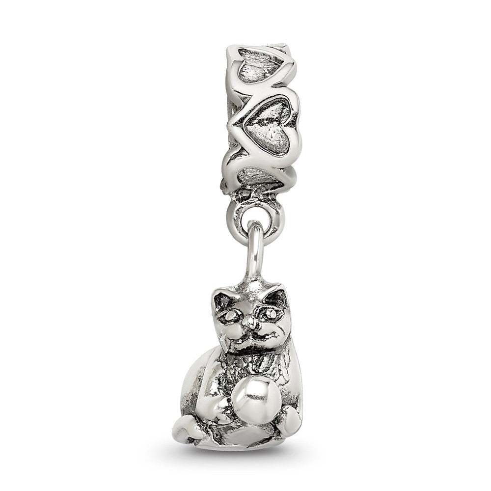 Sterlingsilber Reflections Kitten mit Kugel Hängend Perle