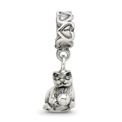 Sterlingsilber Reflections Kitten mit Kugel Hängend Perle