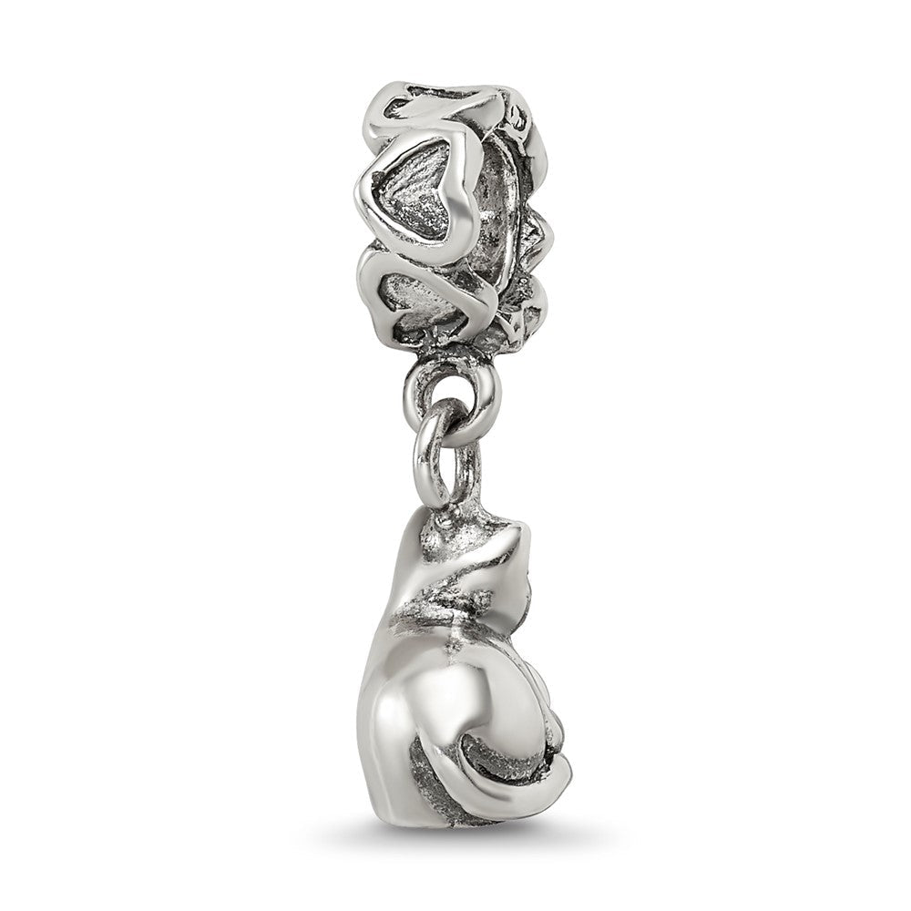 Sterlingsilber Reflections Kitten mit Kugel Hängend Perle