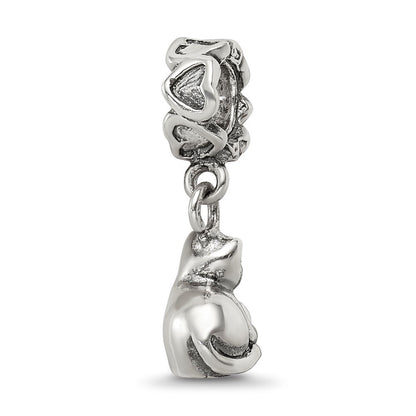 Sterlingsilber Reflections Kitten mit Kugel Hängend Perle
