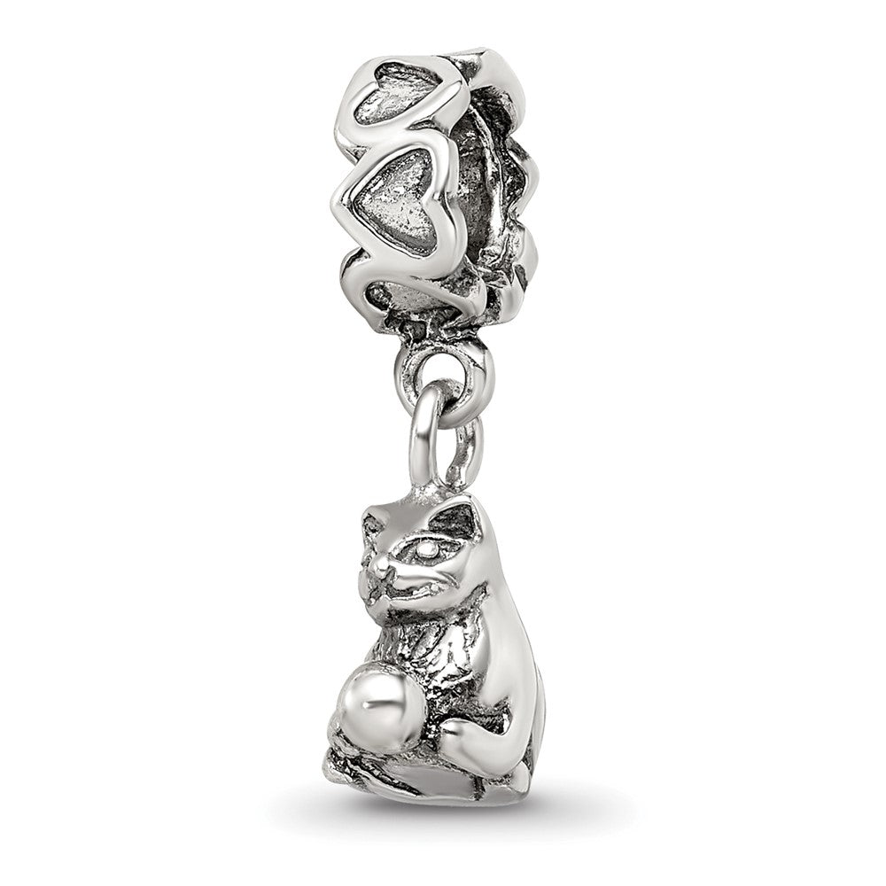 Sterlingsilber Reflections Kitten mit Kugel Hängend Perle
