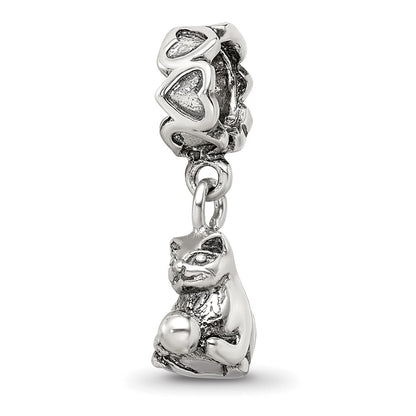 Sterlingsilber Reflections Kitten mit Kugel Hängend Perle