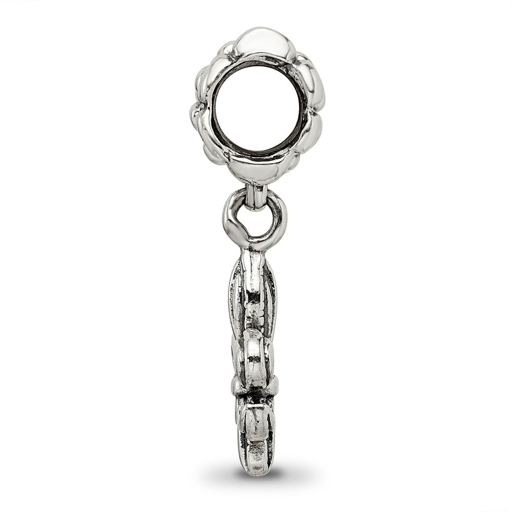 Sterlingsilber Reflections Fleur De Lis Hängend Perle