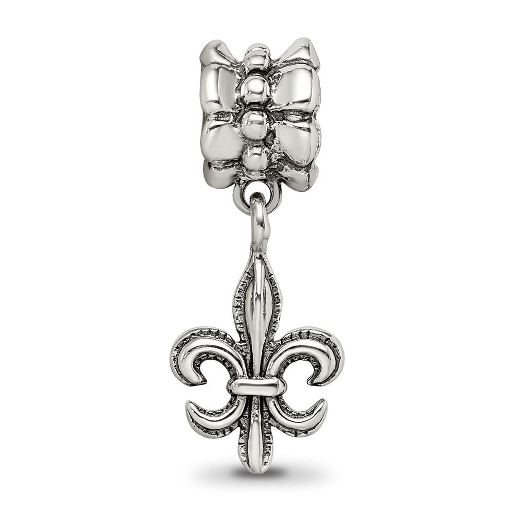 Sterlingsilber Reflections Fleur De Lis Hängend Perle