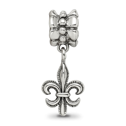 Sterlingsilber Reflections Fleur De Lis Hängend Perle