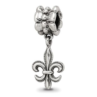 Sterlingsilber Reflections Fleur De Lis Hängend Perle