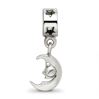 Sterlingsilber Reflections Crescent Mond Hängend Perle