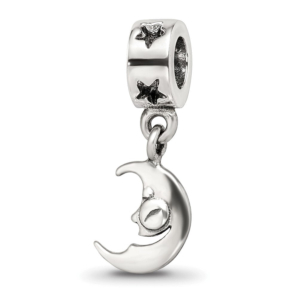 Sterlingsilber Reflections Crescent Mond Hängend Perle
