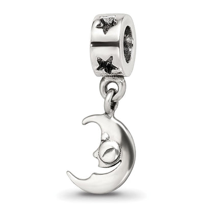 Sterlingsilber Reflections Crescent Mond Hängend Perle