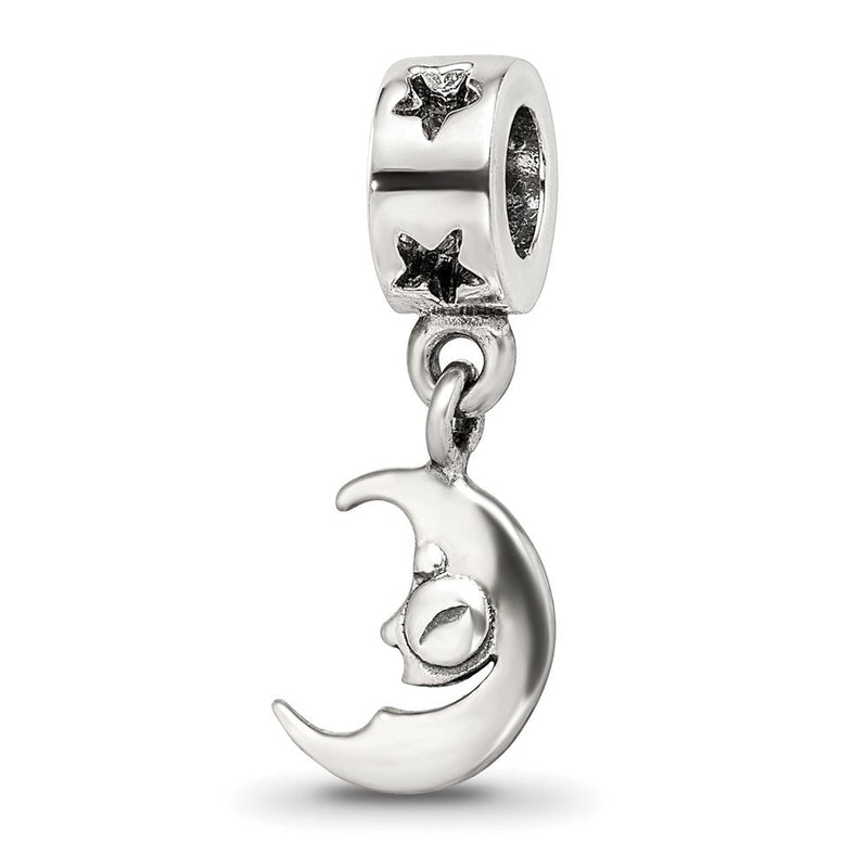 Sterlingsilber Reflections Crescent Mond Hängend Perle