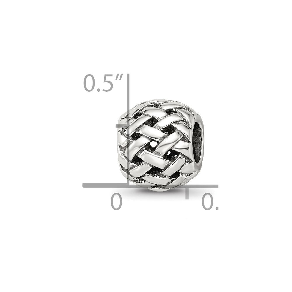 Sterlingsilber Reflections Basketweave Bali Perle