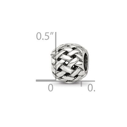 Sterlingsilber Reflections Basketweave Bali Perle