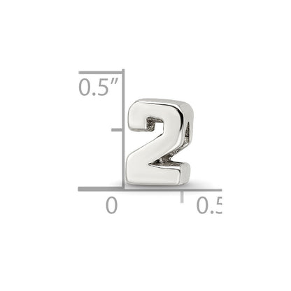 Sterlingsilber Reflections Zahl 2 Perle