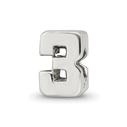 Sterlingsilber Reflections Zahl 3 Perle