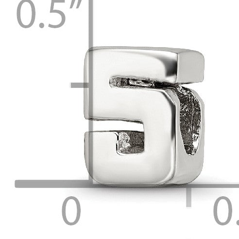 Sterlingsilber Reflections Numeral 5 Perle