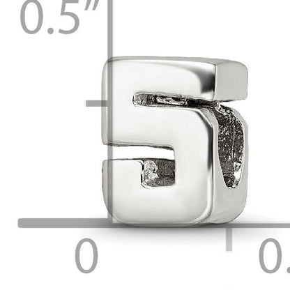 Sterlingsilber Reflections Numeral 5 Perle